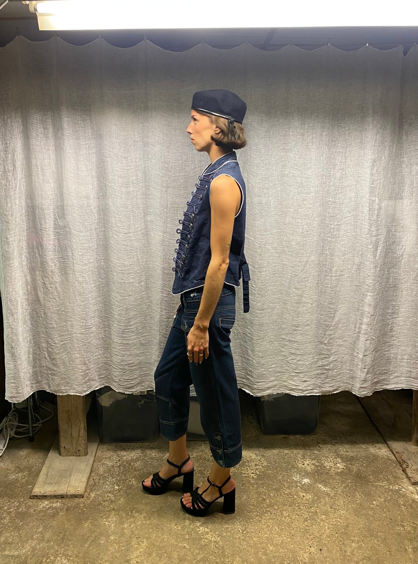Blue military jacket