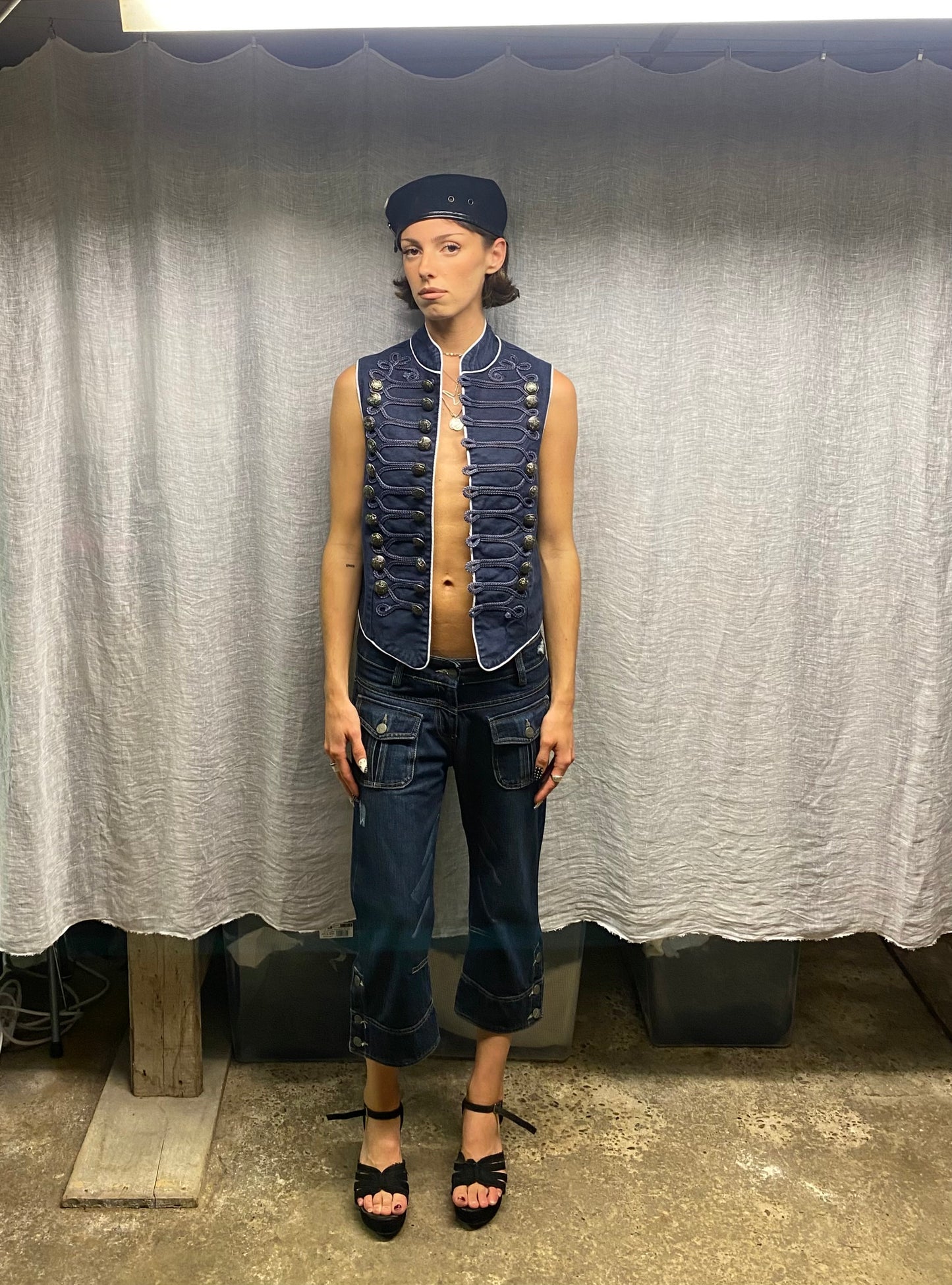 Blue military jacket