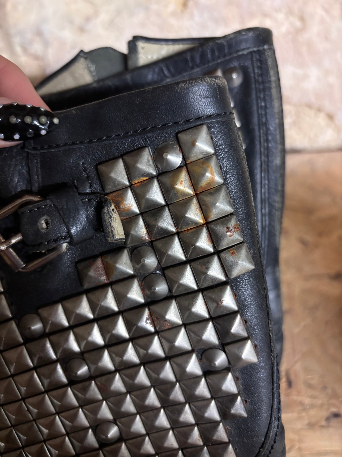 Studded boots
