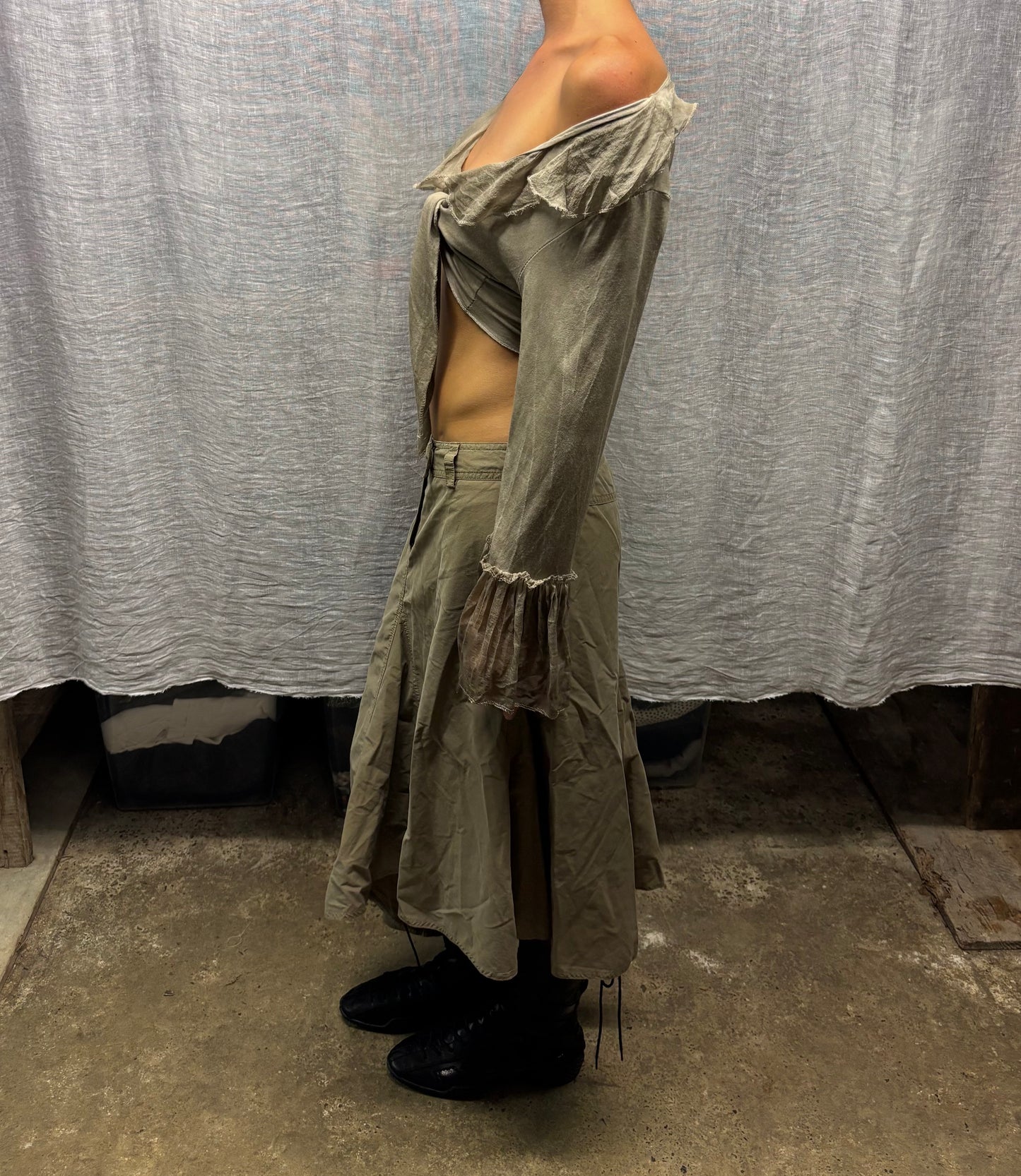 Long beige skirt