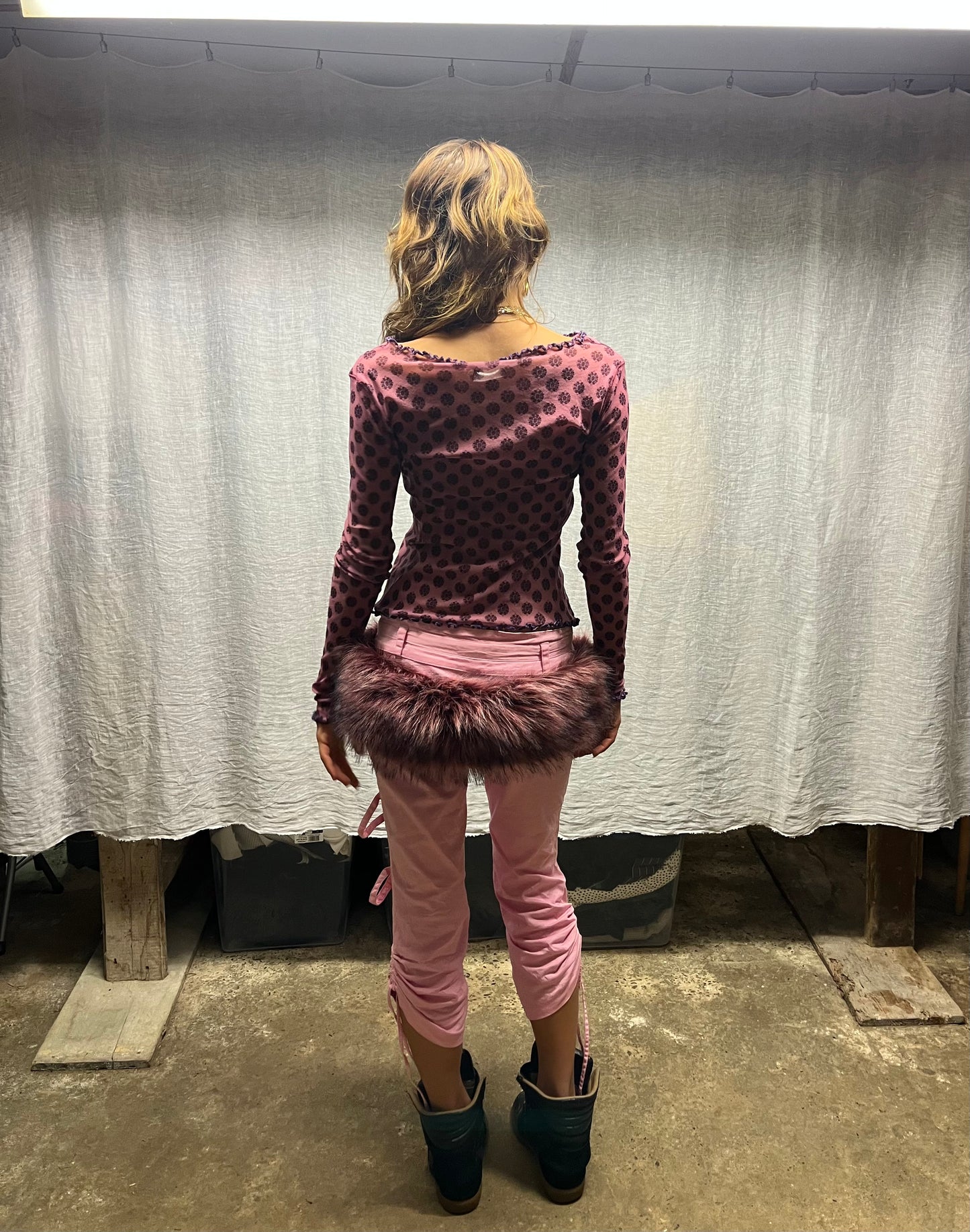 Mesh pink top