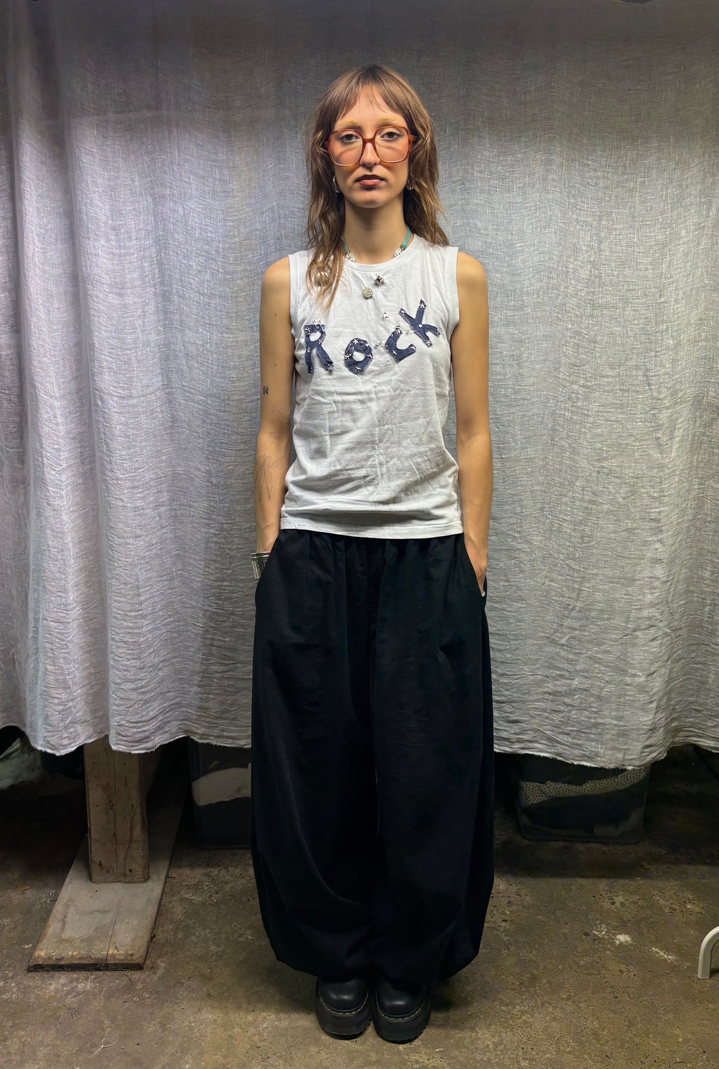 ROCK upcycled tank top