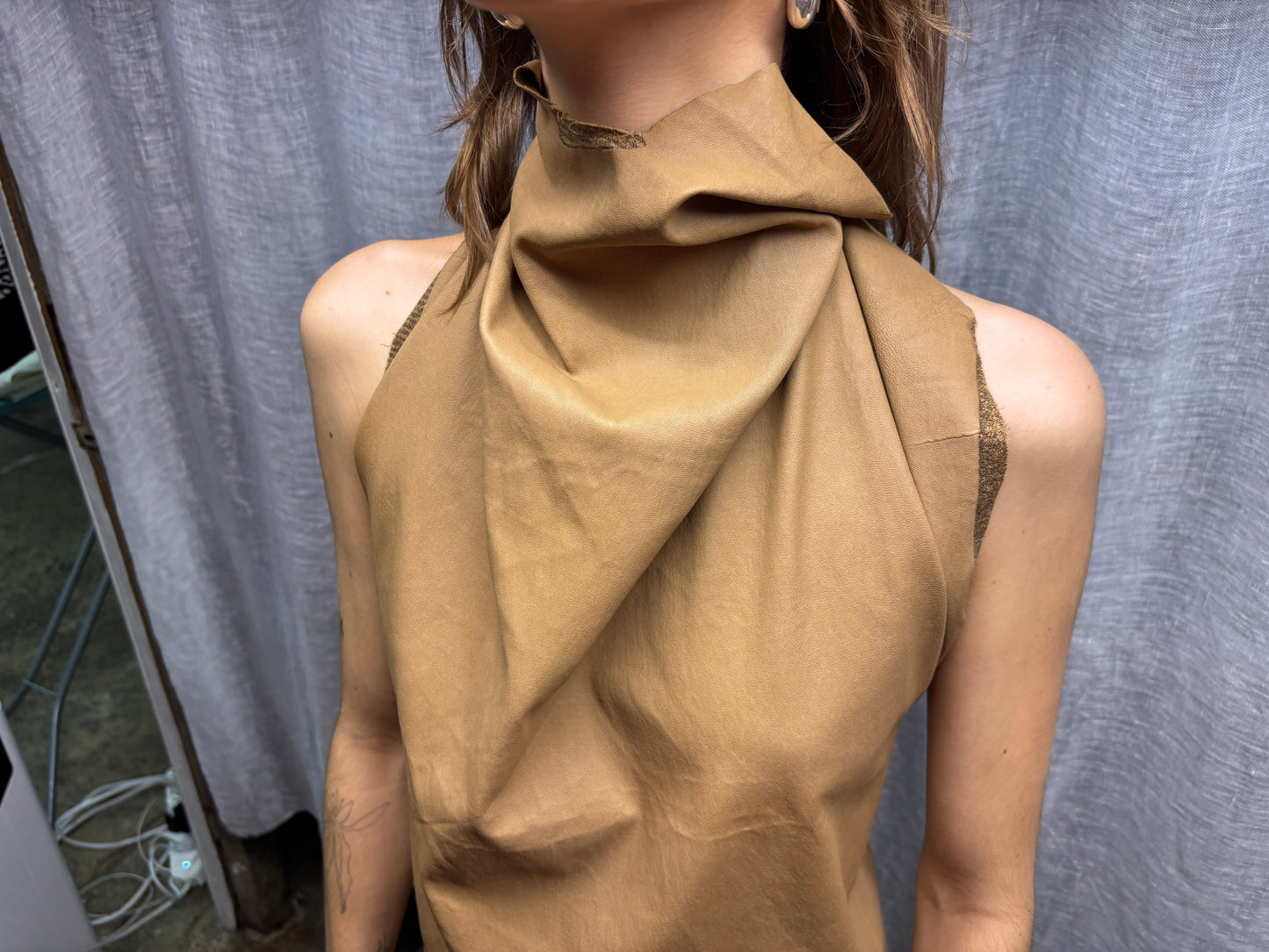 Leather top