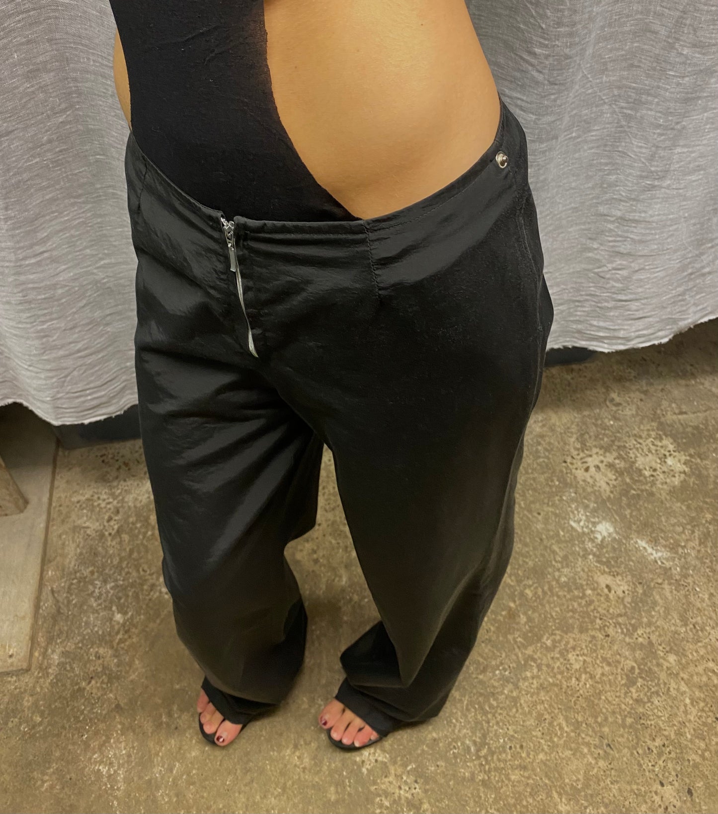 Black pant with skirt