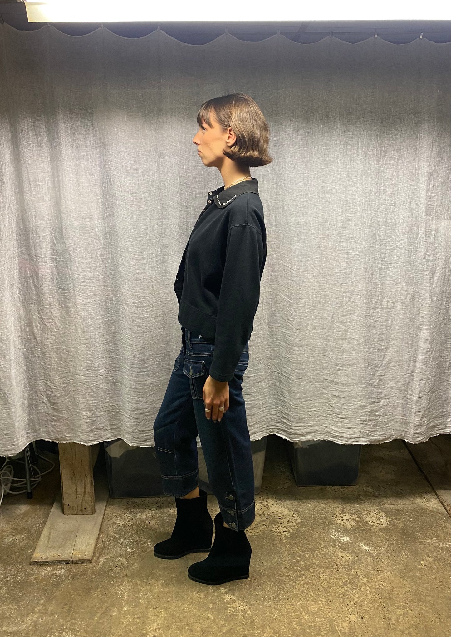 Black cardigan