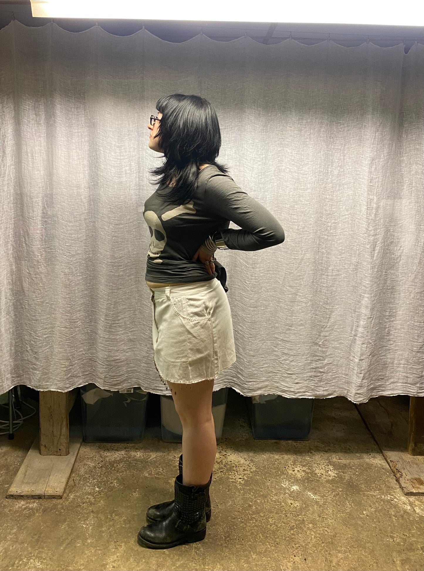 White skirt