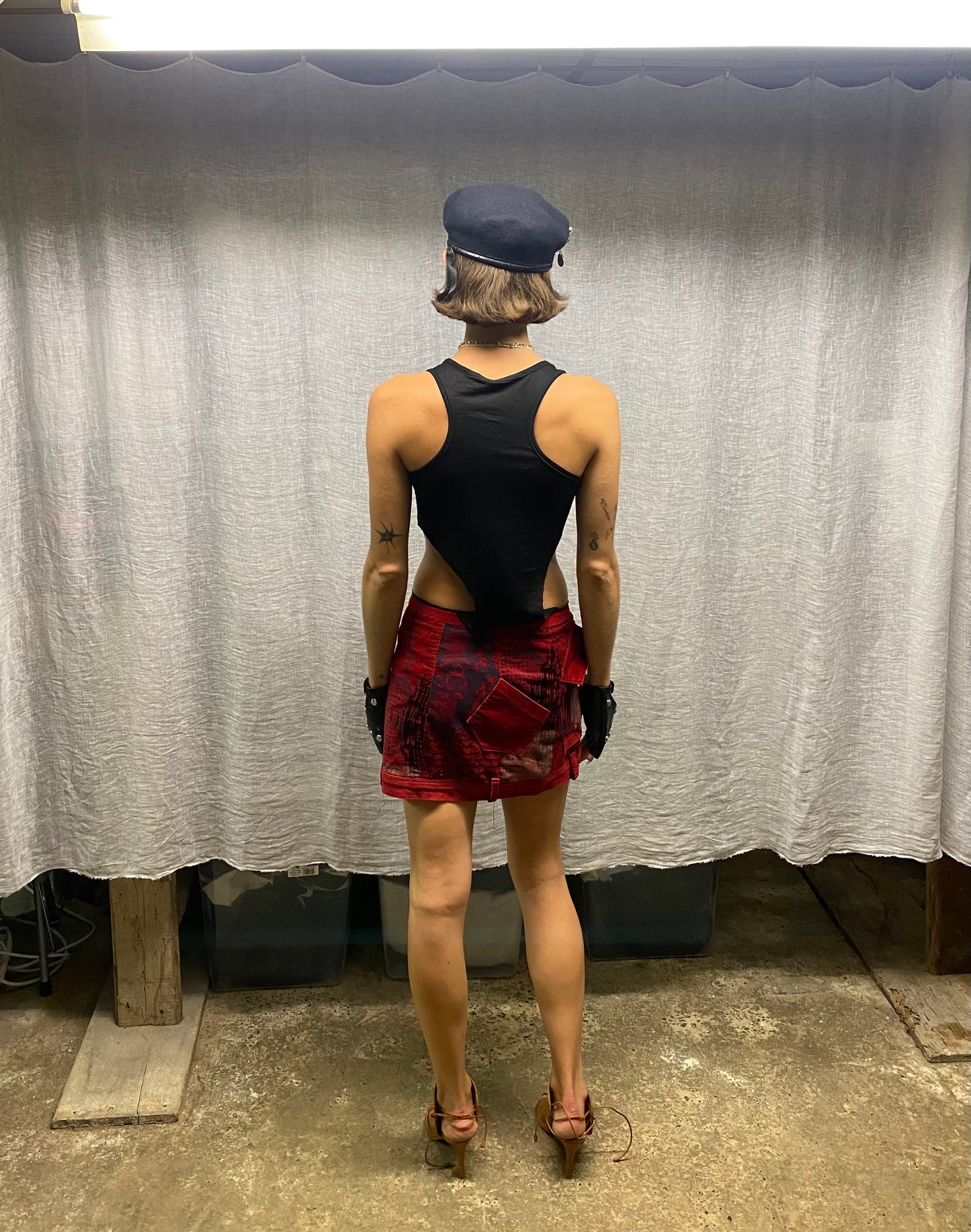 Red skirt
