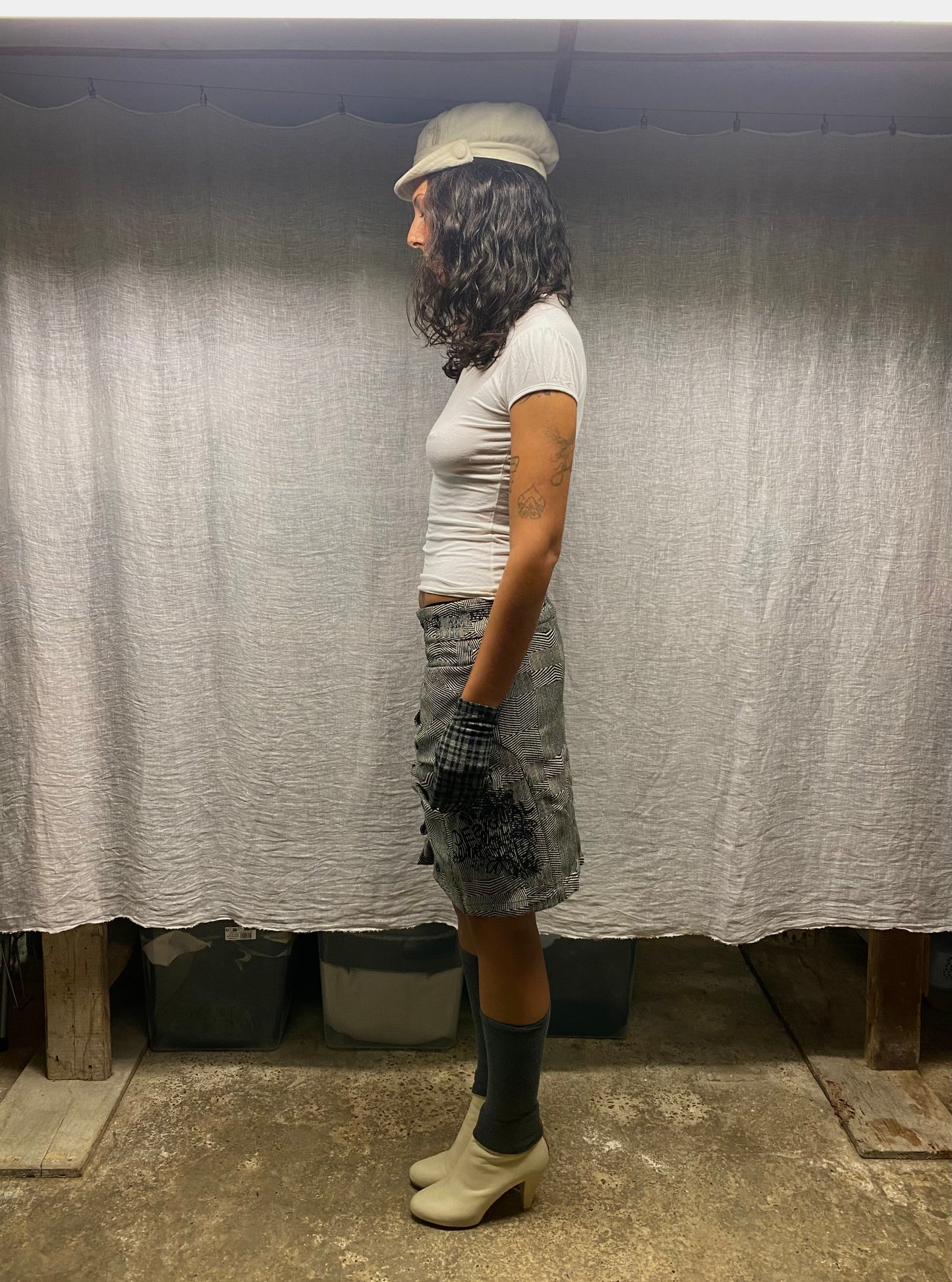 Vintage button-up skirt