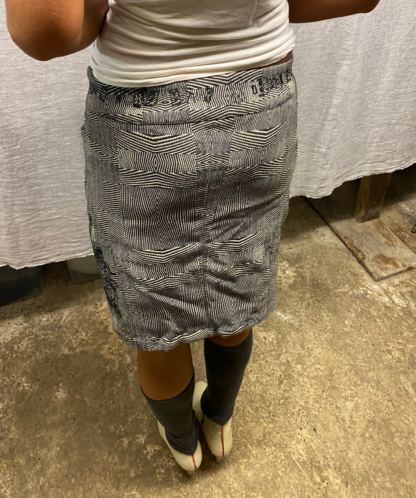 Vintage button-up skirt