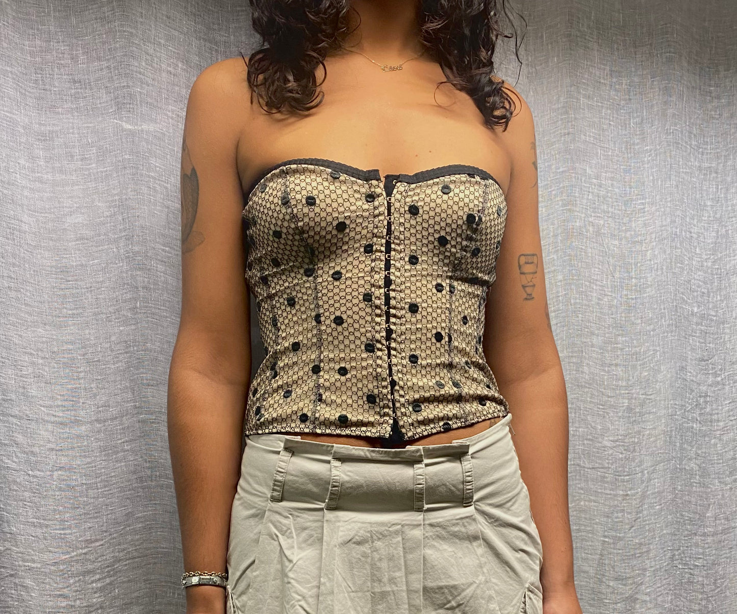 Polka dot corset