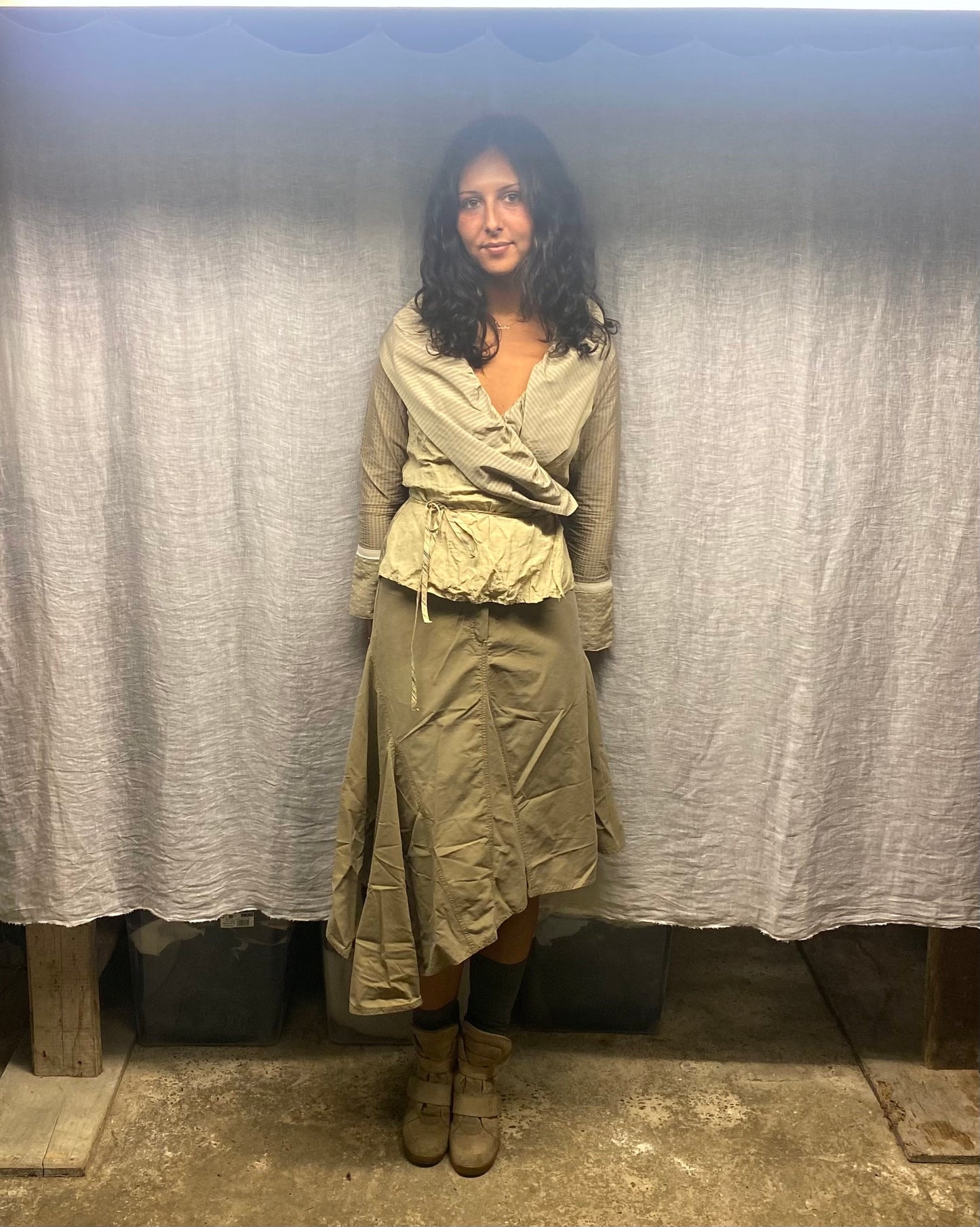 Asymmetrical long skirt