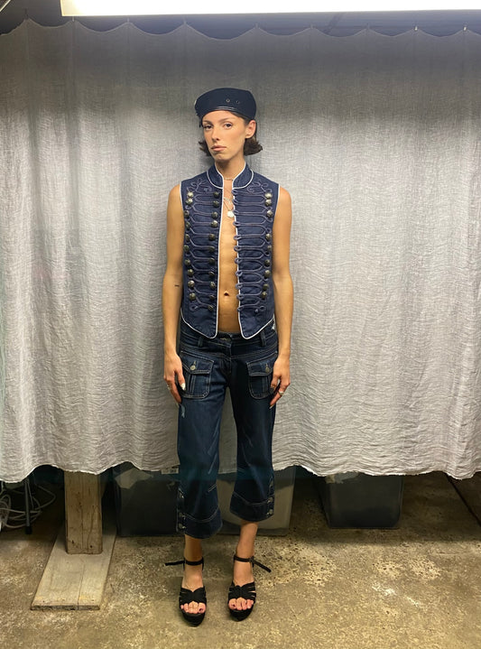 Blue military jacket