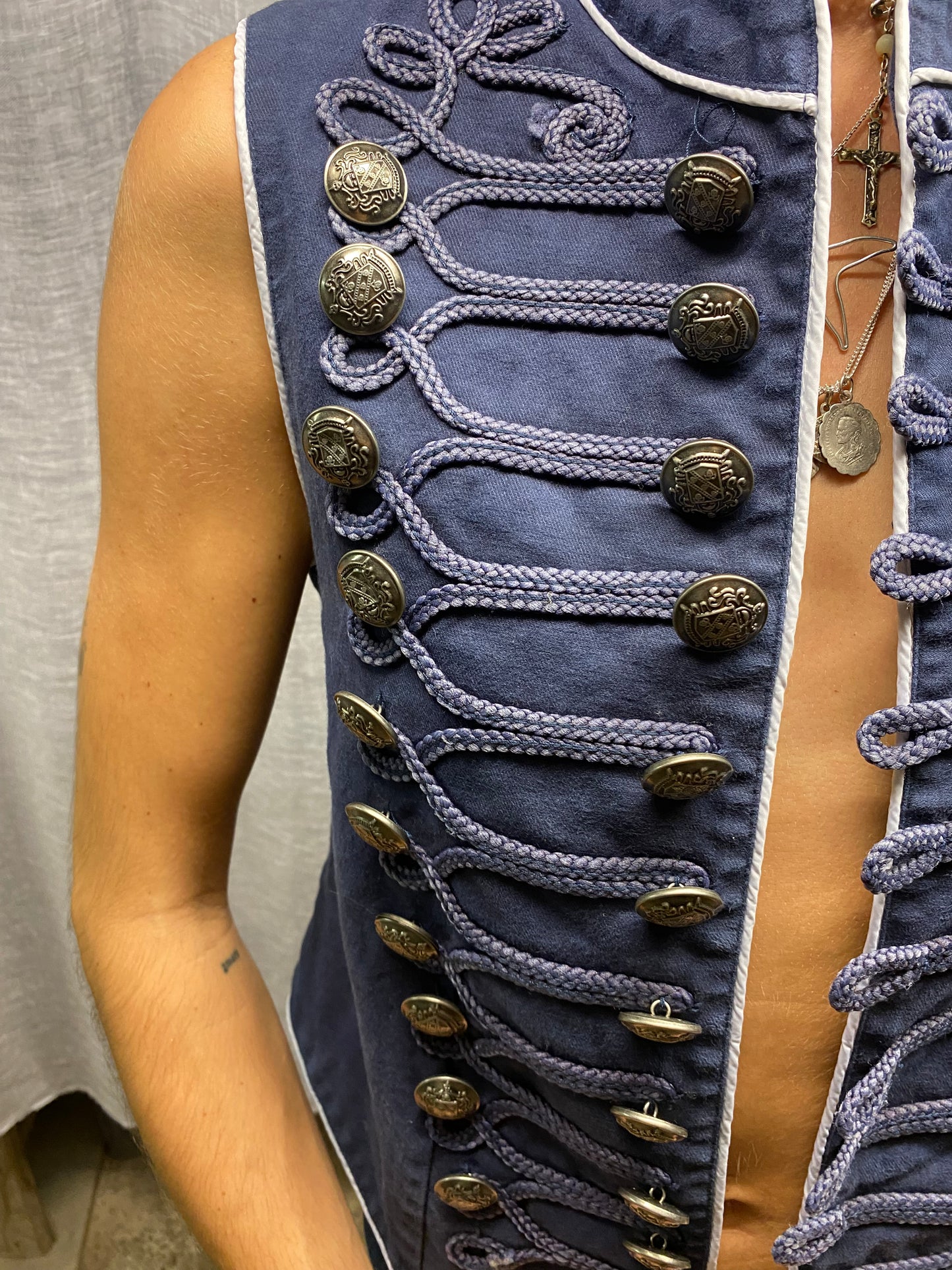Blue military jacket