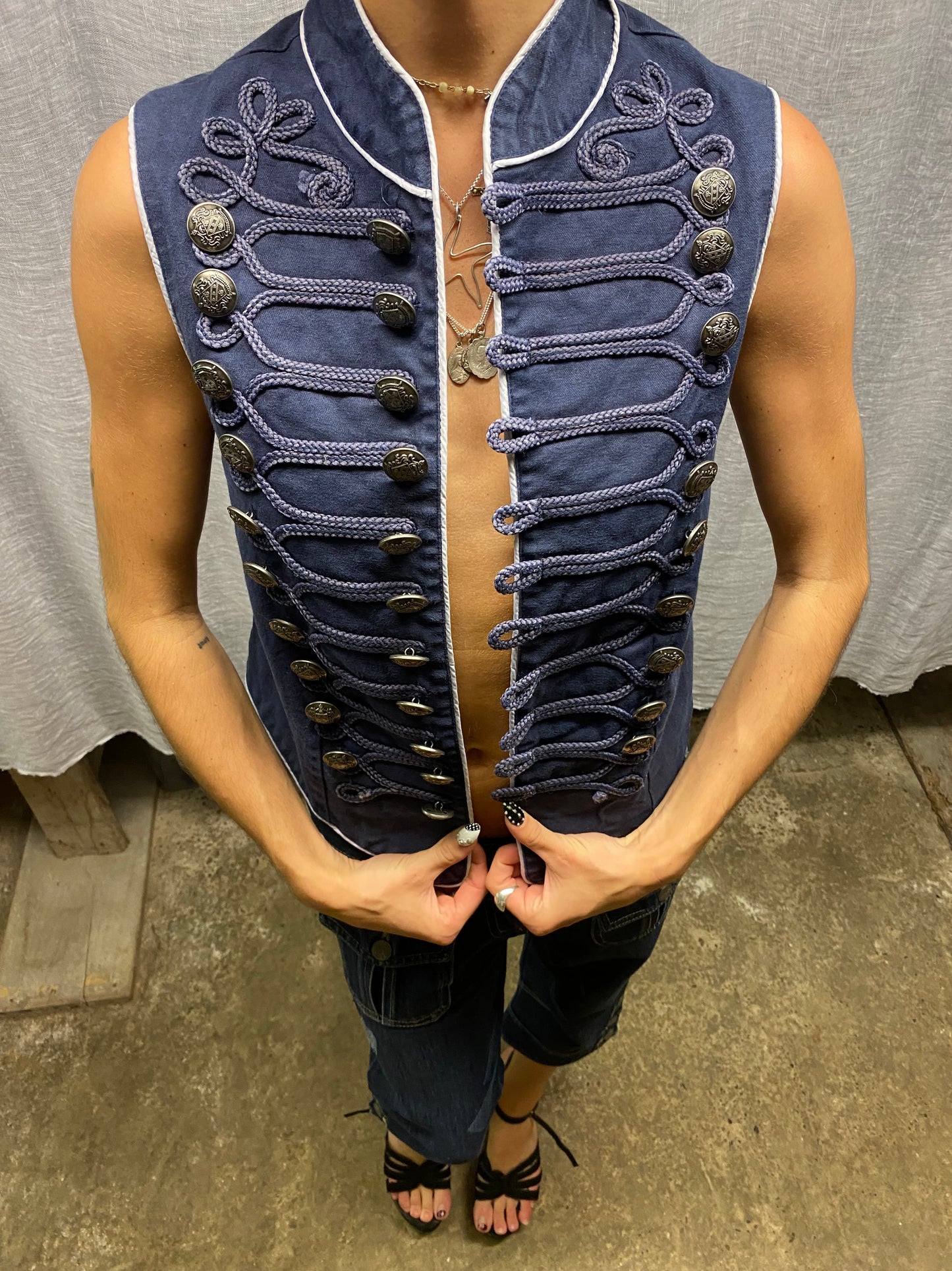 Blue military jacket