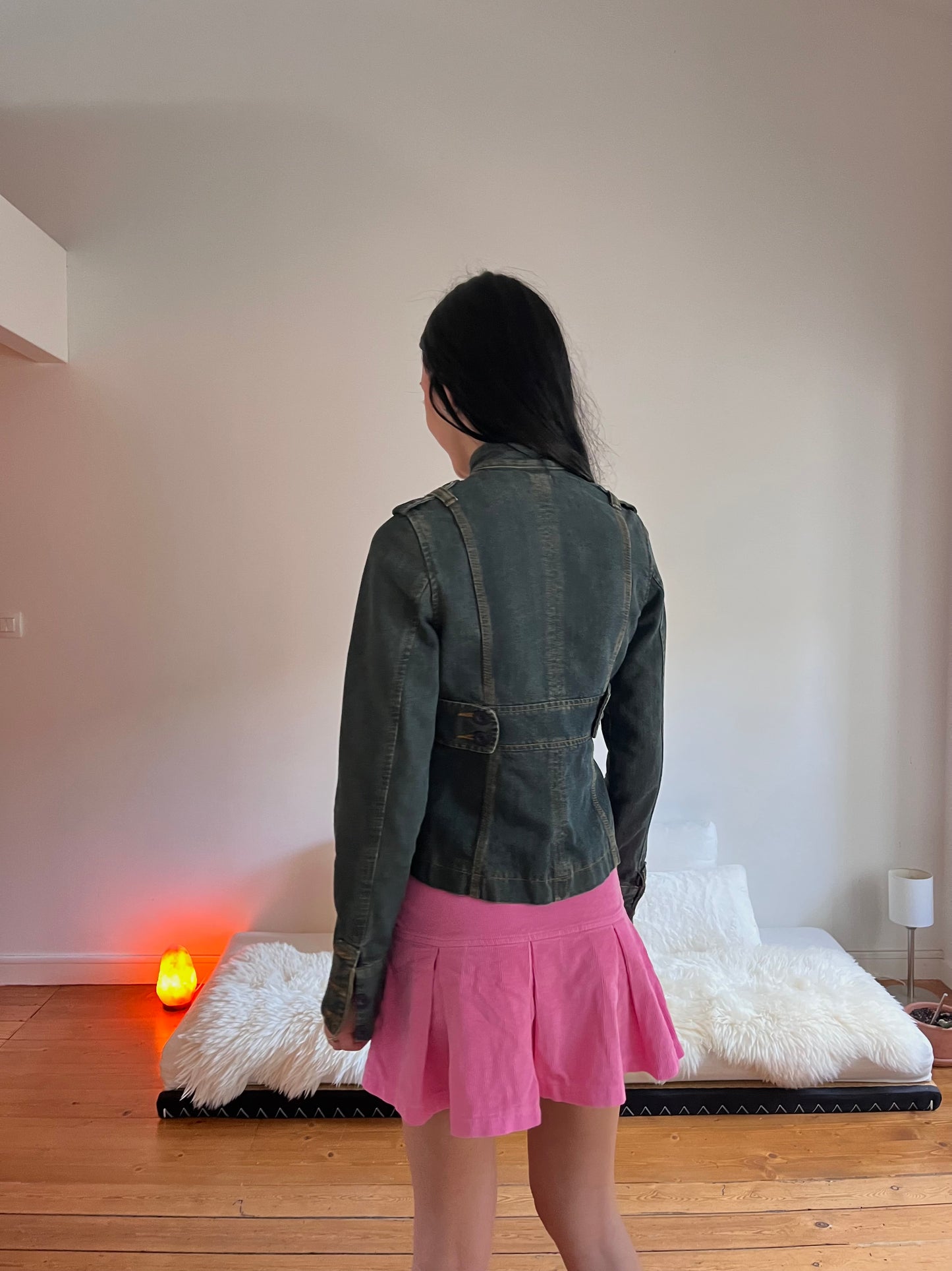 Jupe rose velour