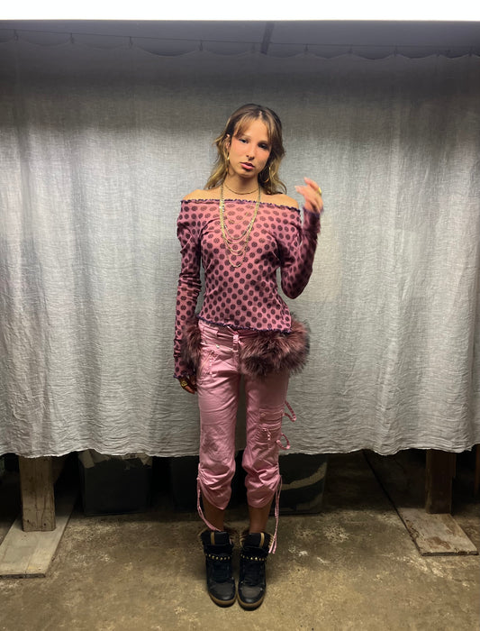 Mesh pink top