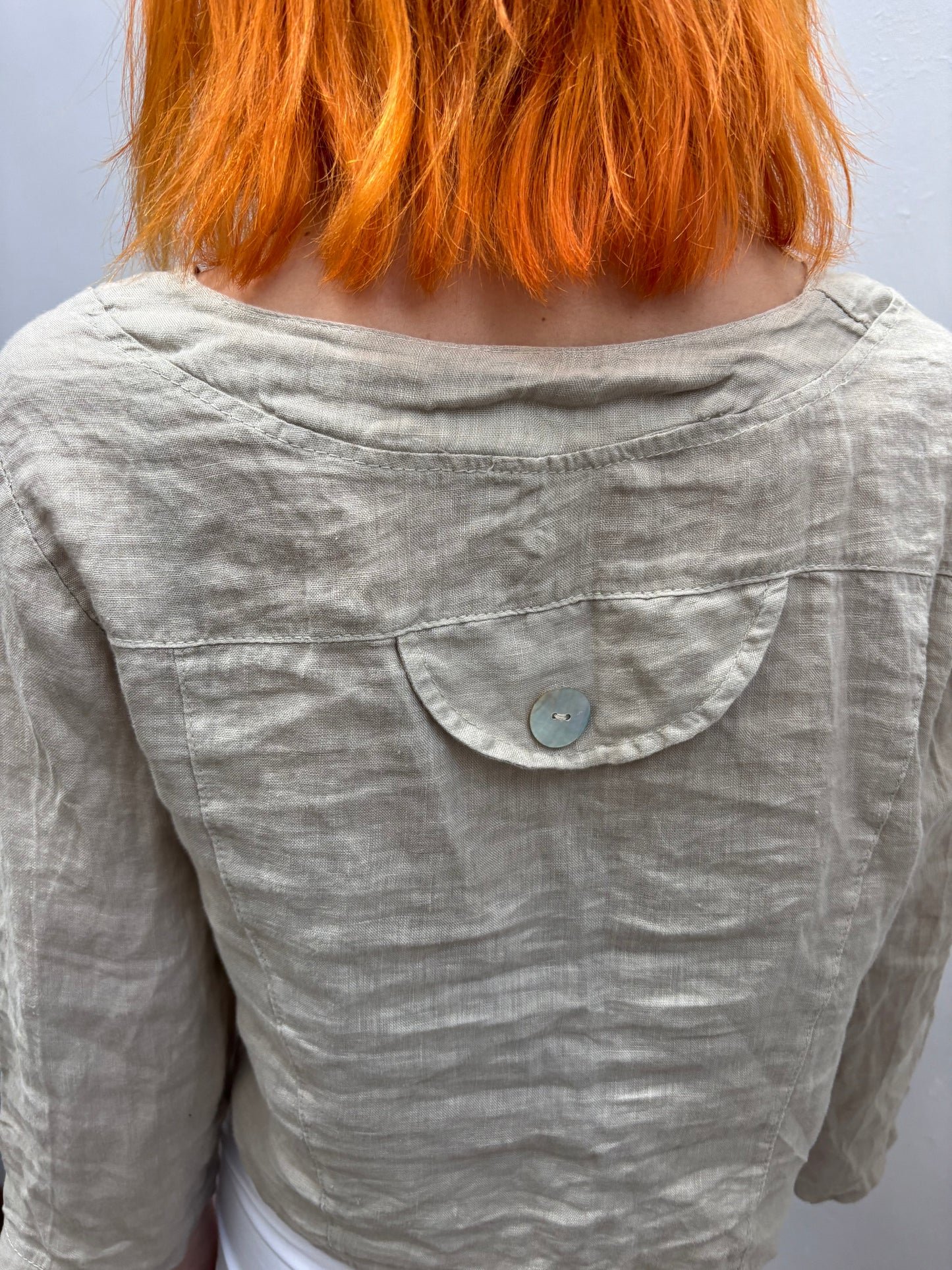 Beige linen cardigan