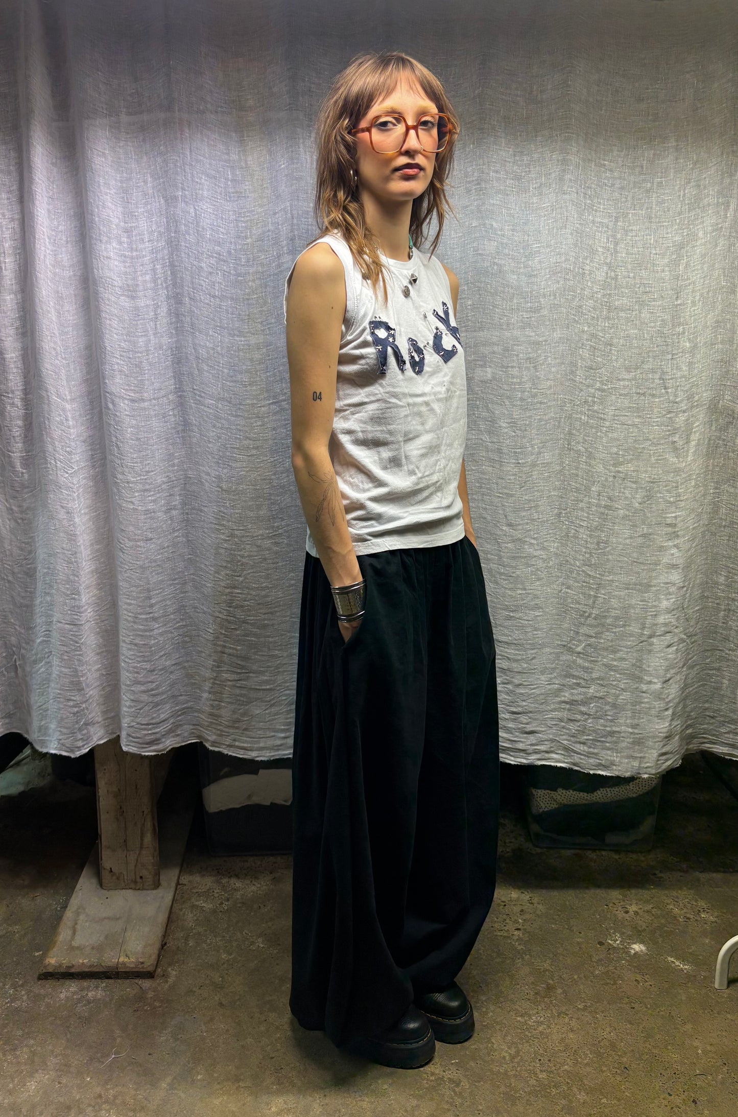ROCK upcycled tank top