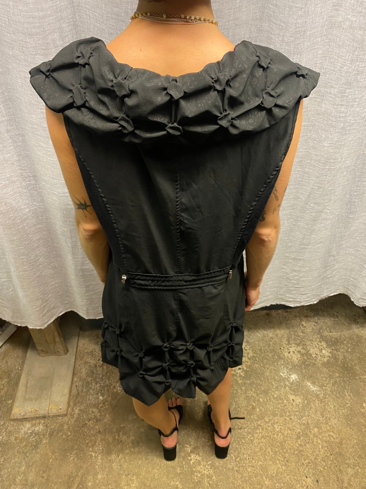 Black long dress with zip