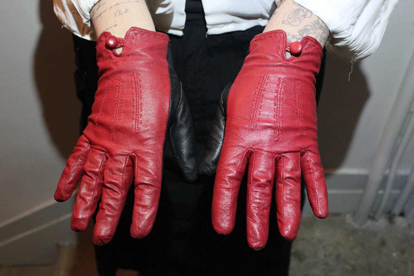 Gants bicolore