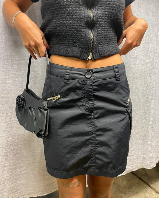 Black mini skirt