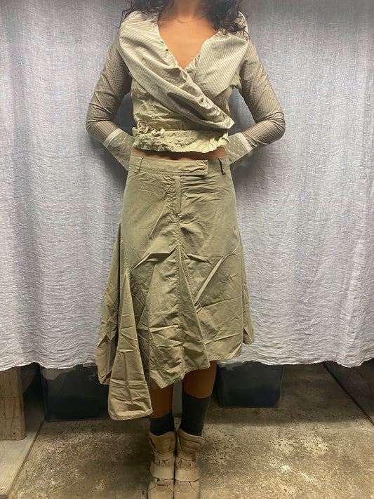 Asymmetrical long skirt