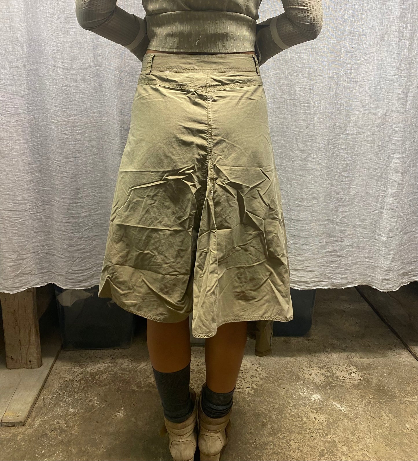 Asymmetrical long skirt